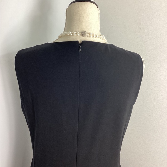LAFAETTE 148 WOMAN SZ 10 BLACK SHEATH SHORT DRESS SLEEVELESS LINED CAREER FORMAL - Picture 13 of 14